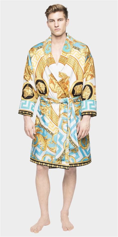 blue versace robe women|Versace bath robes for women.